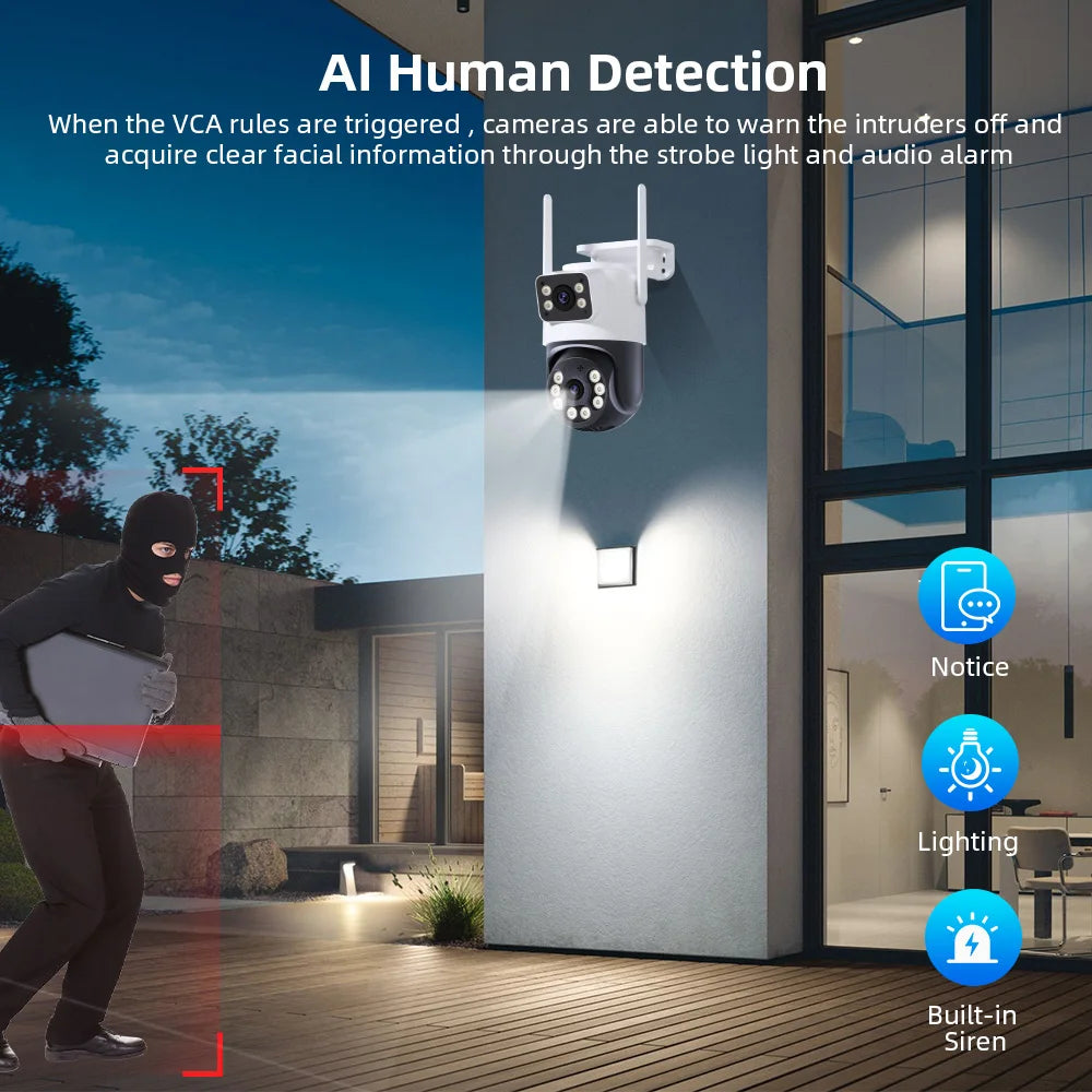 AI Auto Tracking IP Video Surveillance Camera