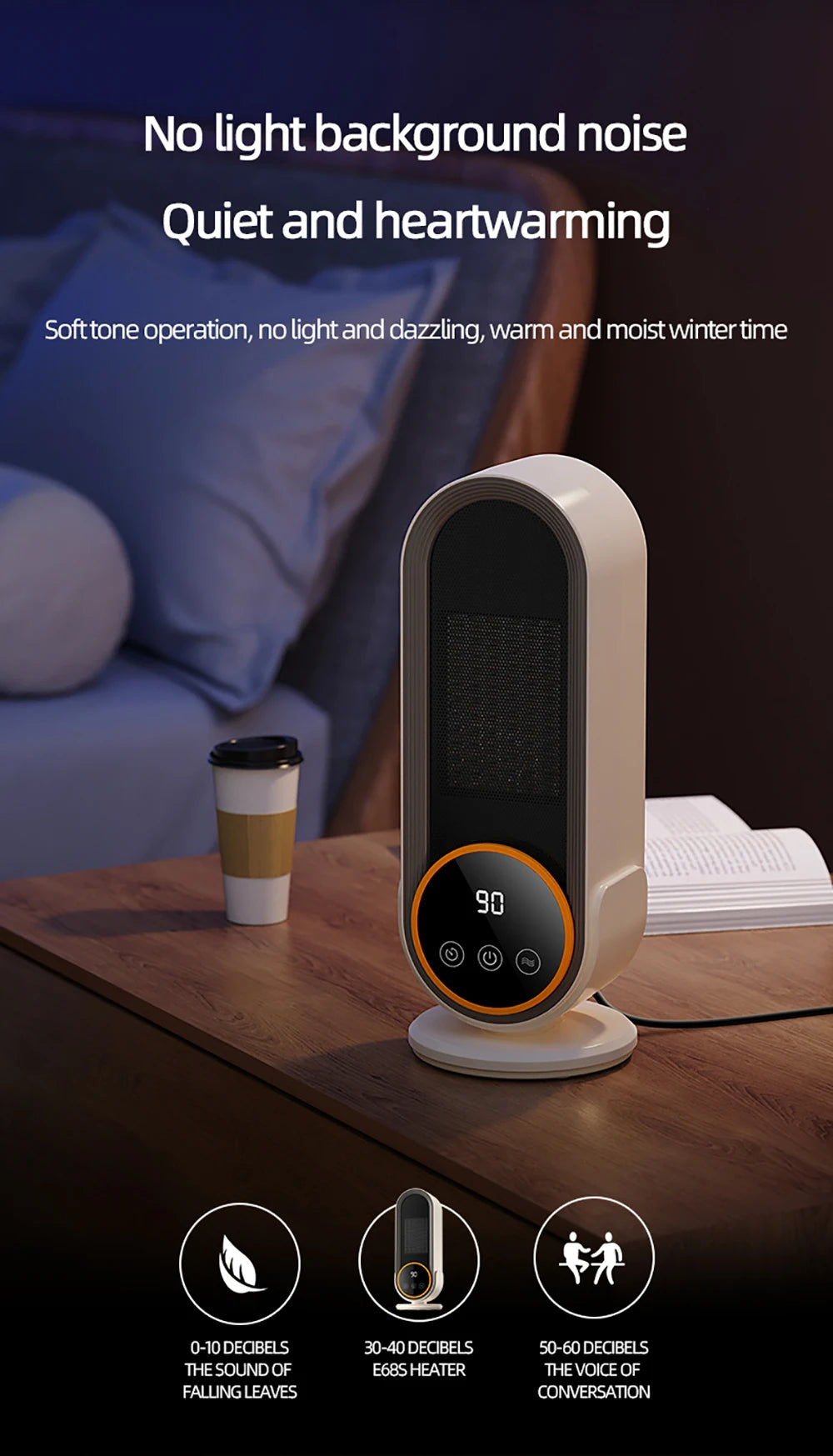 Portable 1200W Touch Screen Space Heater