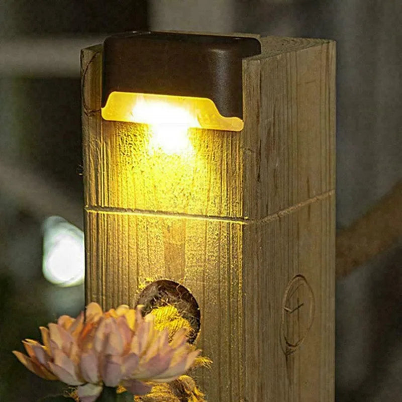 Warm White LED Solar Step Lamp