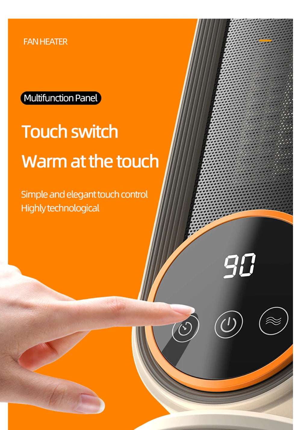 Portable 1200W Touch Screen Space Heater