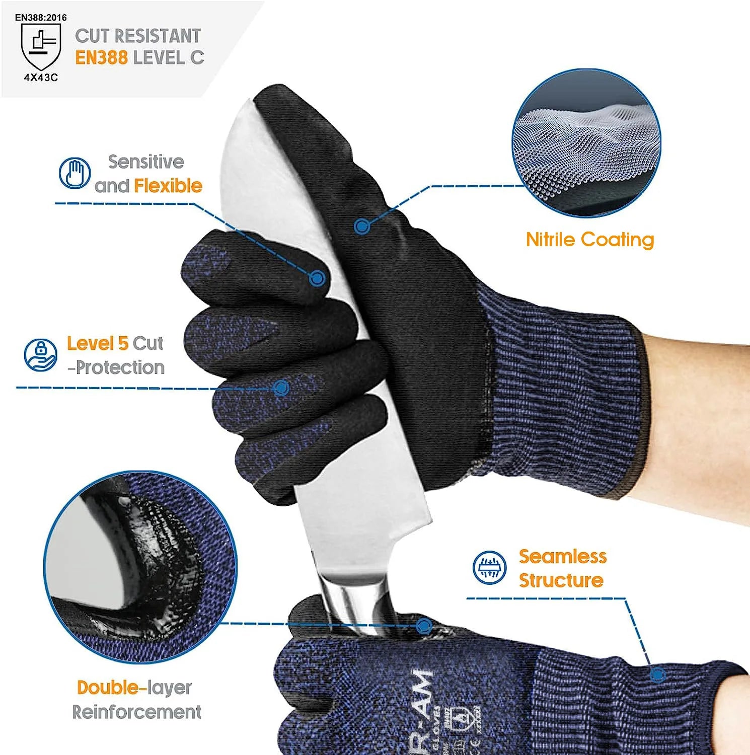 Level 5 Cut-Resistant Gloves