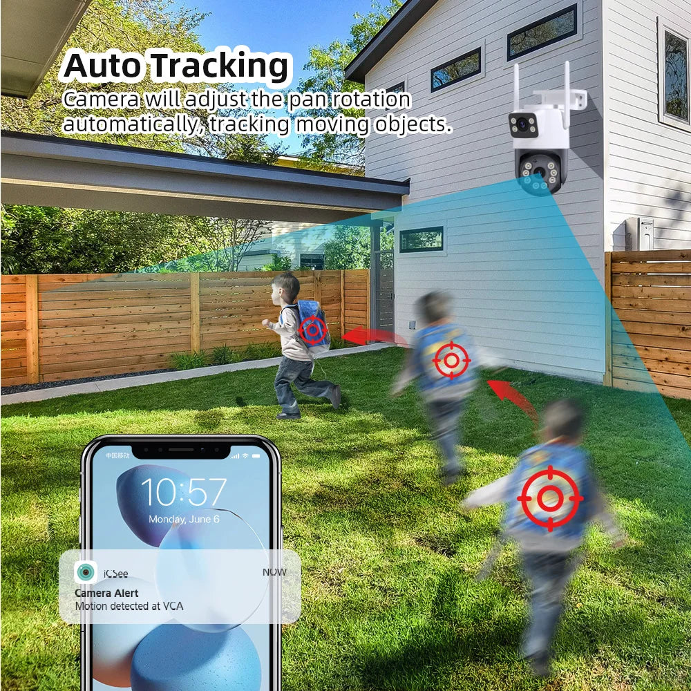 AI Auto Tracking IP Video Surveillance Camera